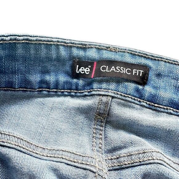 Lees Classic Fit Straight Leg Womens Denim Jeans Size 16 Blue Stretch - Picture 2 of 6